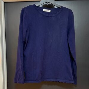 Grace Karin Women's Crew Neck Sweater - Navy Blue